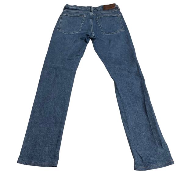 Lands End Mens Jeans Size 30 Square Rigger Slim Fit Straight Leg Dark Blue Denim - Picture 2 of 13